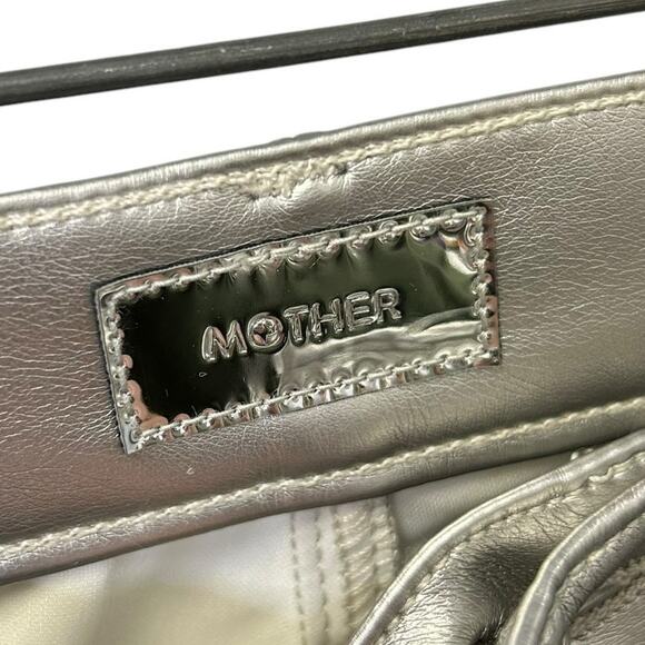 NWT Mother Silver Dagger High Waisted Rail Skimp Faux Leather Pants Womens 25 - Picture 3 of 13